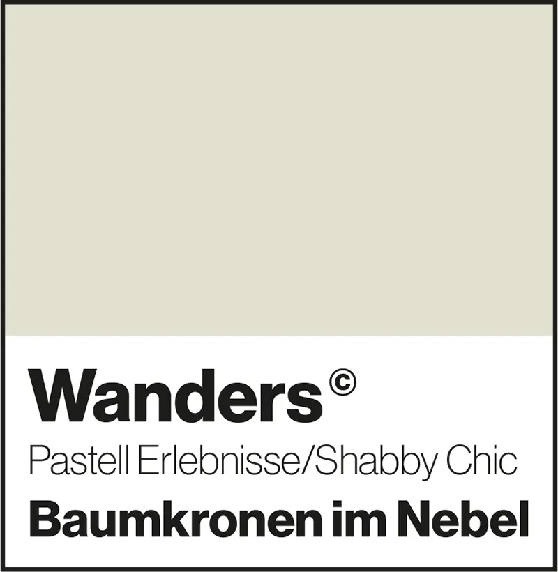 Wanders Baumkronen im Nebel Pastellfarbe Shabby-Chic Wandfarbe