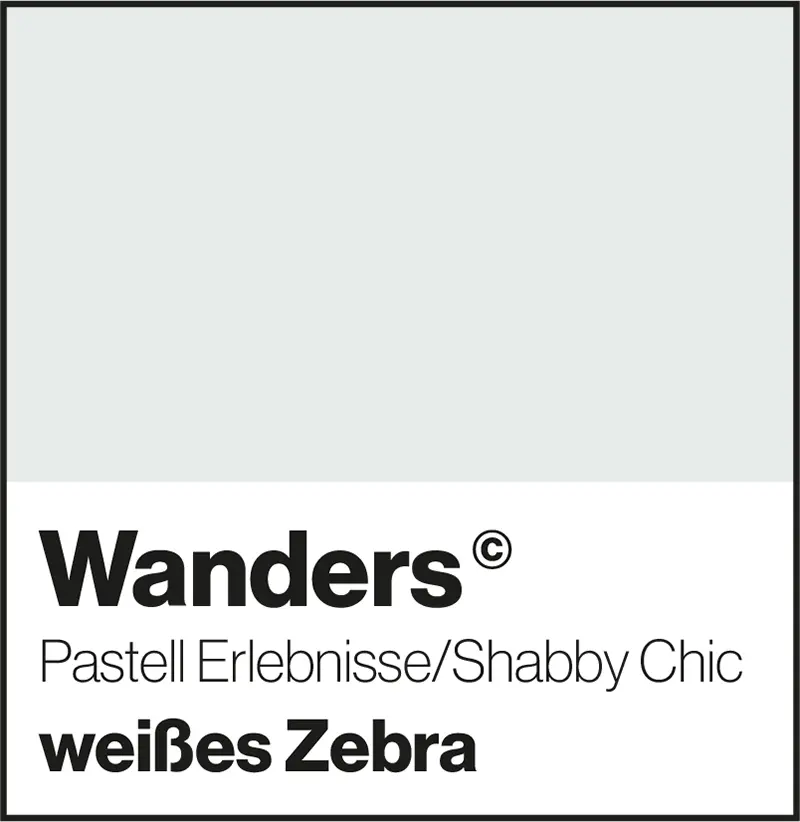 Wanders weißes Zebra Pastellfarbe Shabby Chic