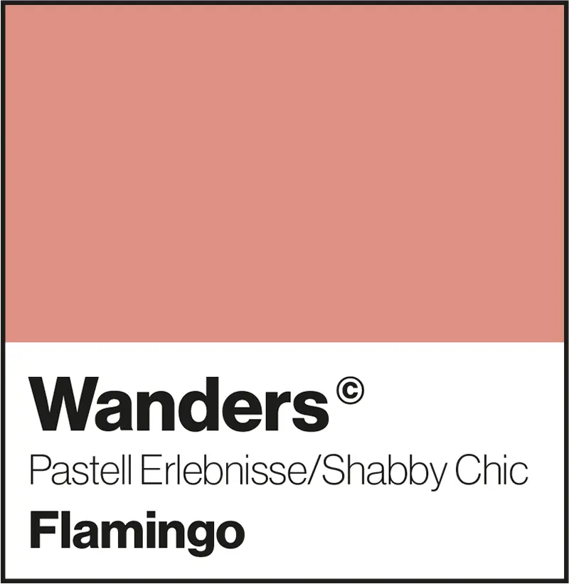 Wanders Flamingo Pastellfarbe Shabby-Chic Wandfarbe