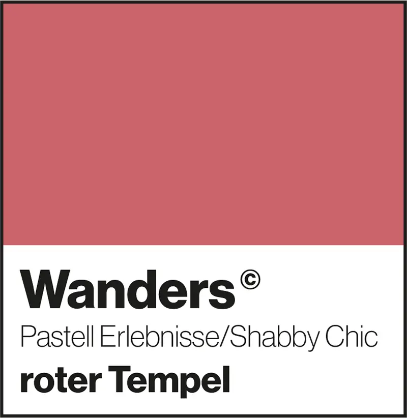 Wanders roter Tempel Pastellfarbe Shabby-Chic Wandfarbe