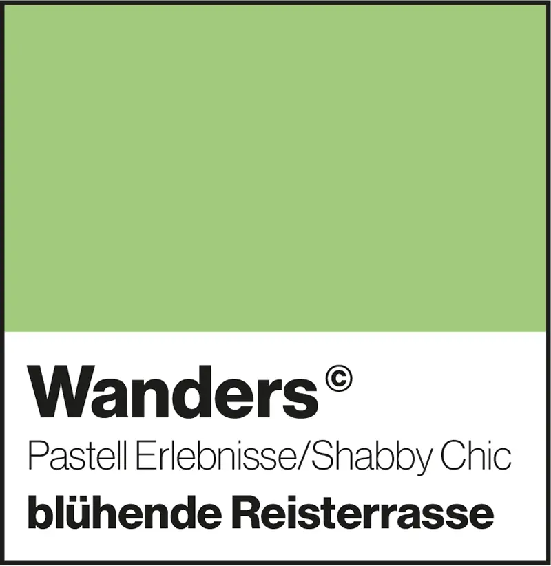 Wanders bluehende Reisterrasse Pastellfarbe Shabby-Chic Wandfarbe